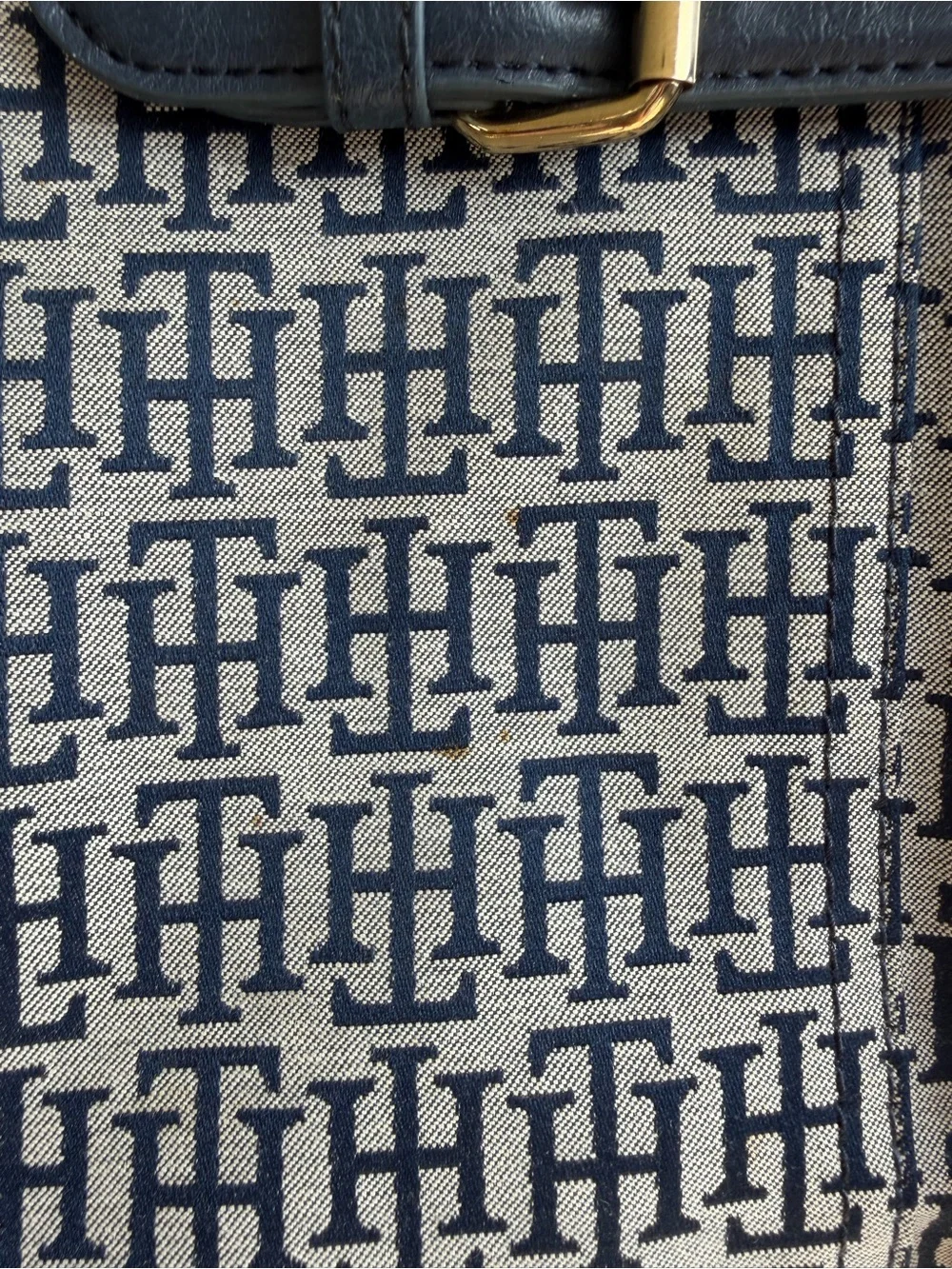 Tommy Hilfiger Navy & Cream Monogram Tote